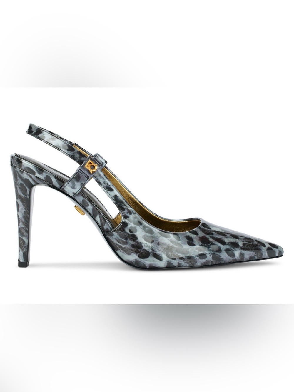 NIB Donna Karan Women's Donna Slingback Pumps. Sz 8.5. Grey Leopard. Retail $150 - Picture 2 of 8